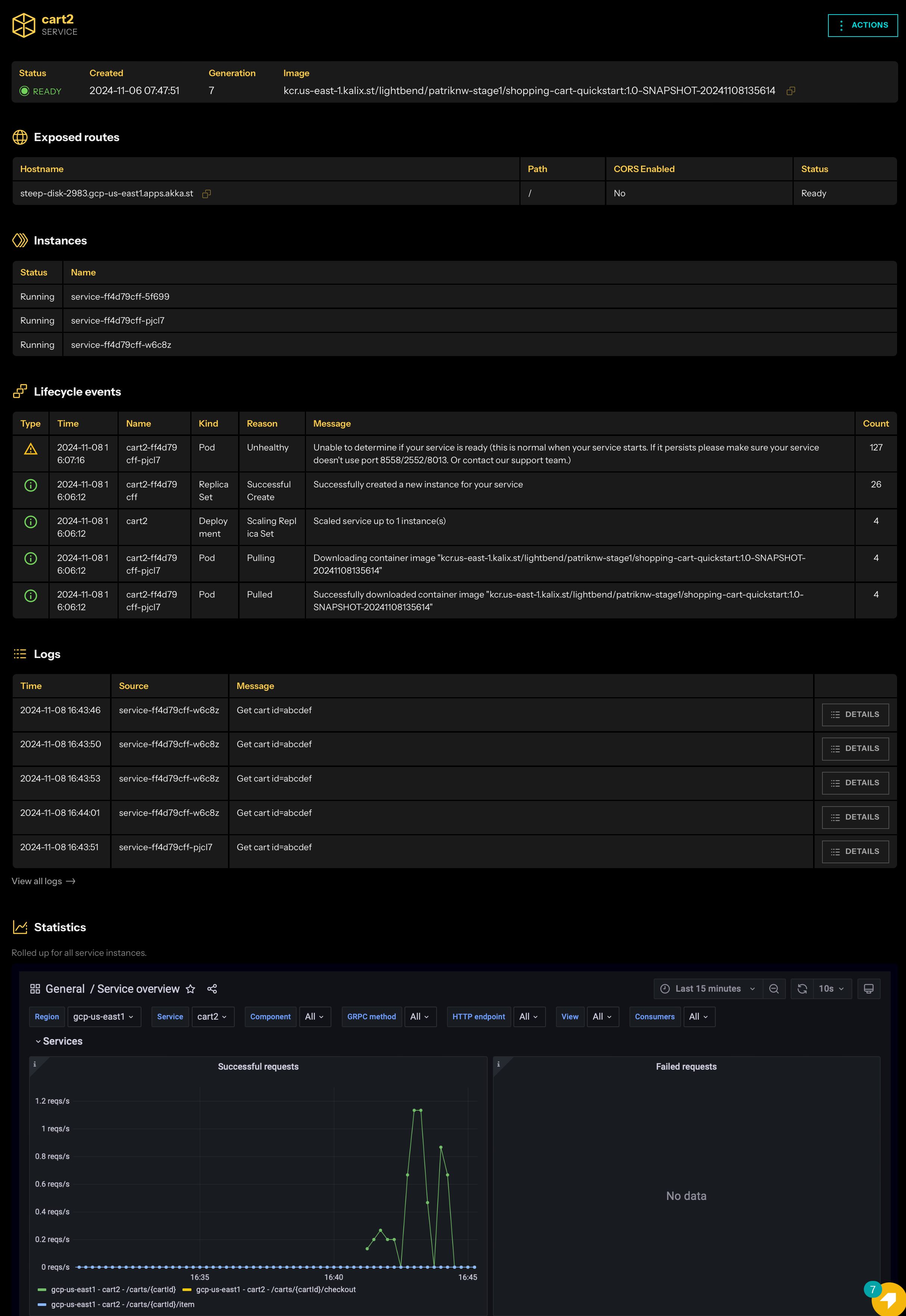 console first app service