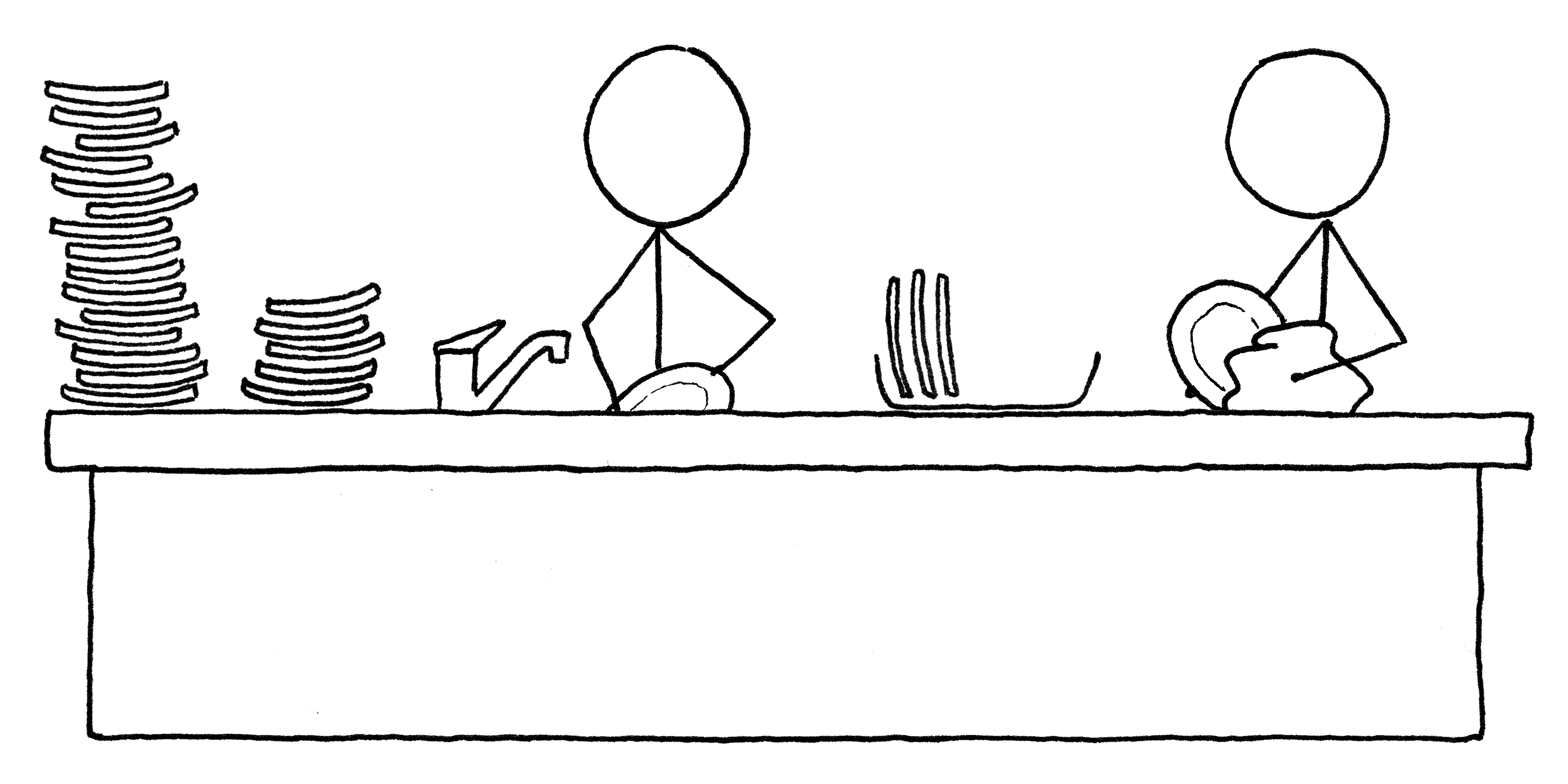 Async boundary dish washing example