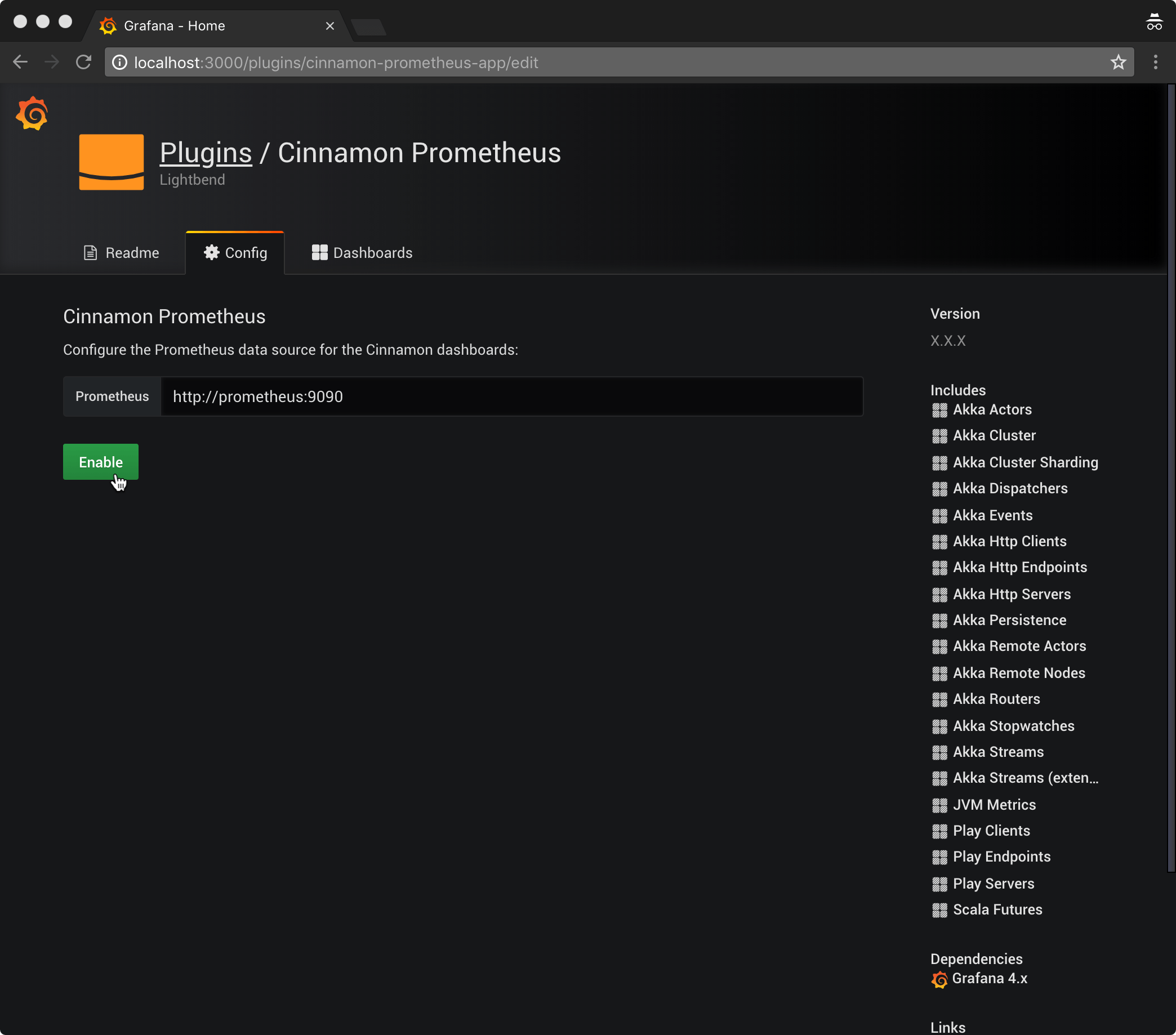 Grafana plugin