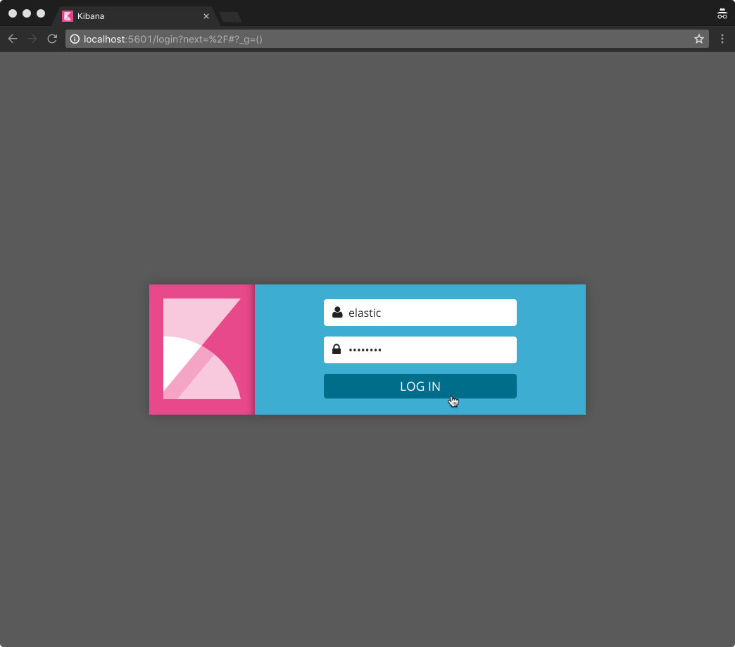 Kibana login